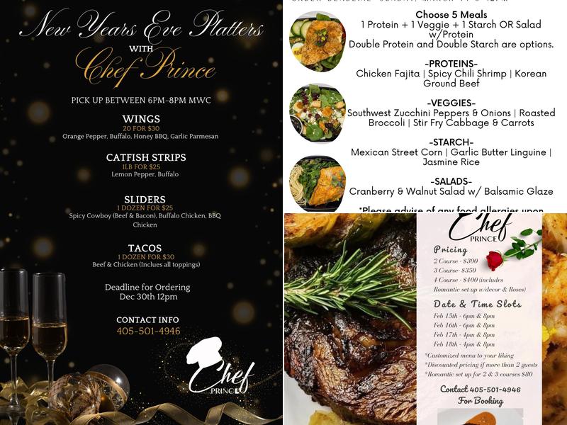 Chef Prince Catering Menu