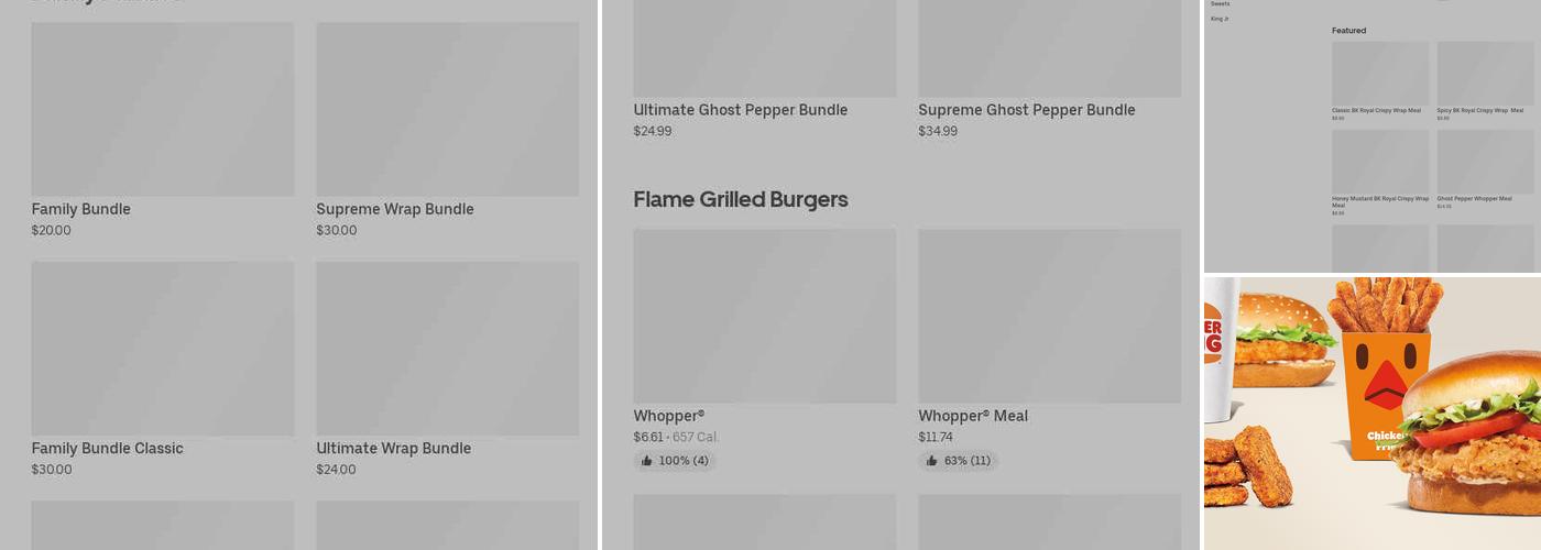 Burger King Menu