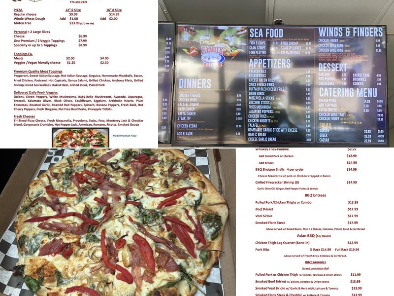 AJ's Family Pizza & BBQ Menu