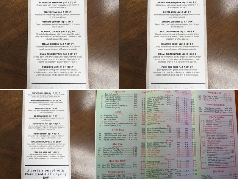 China Kitchen Menu