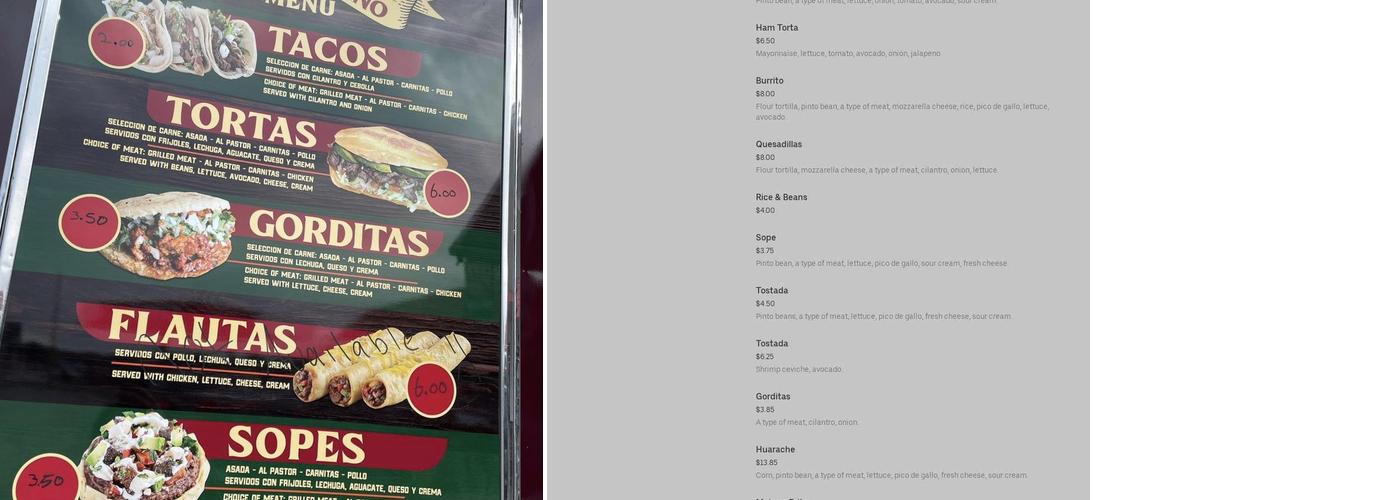 Taqueria El Campesino Menu