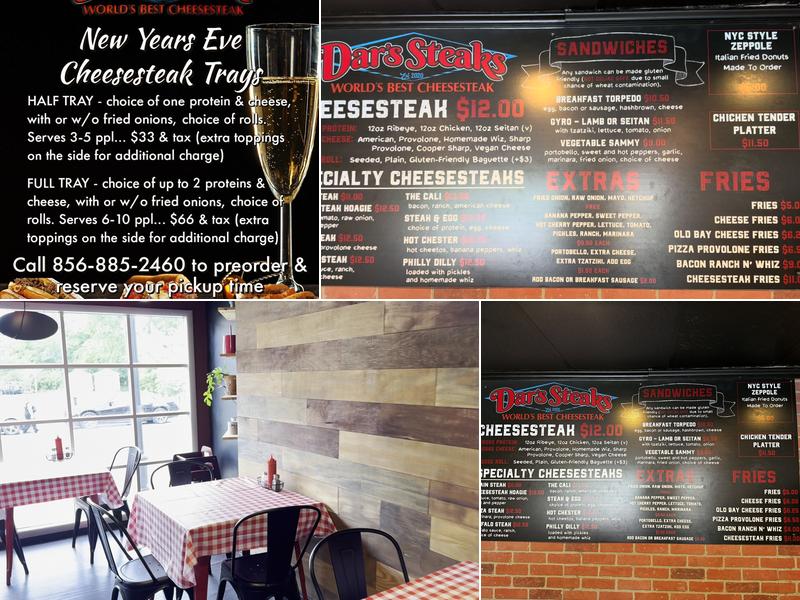 Dar's Steaks Menu