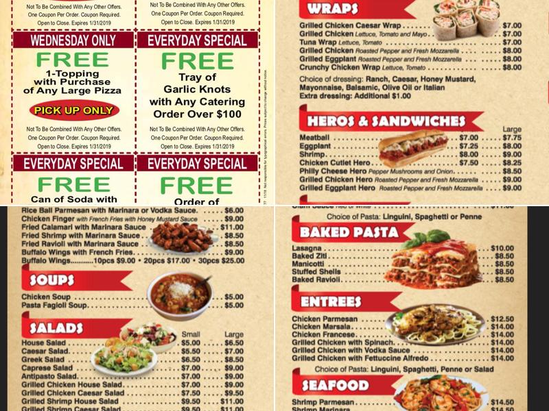 Casa Mia Menu