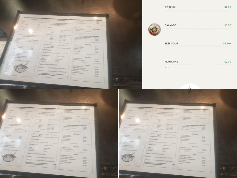 Pine & Ginger Menu