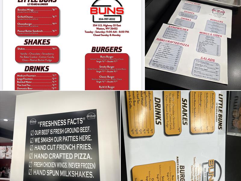 Buns Menu