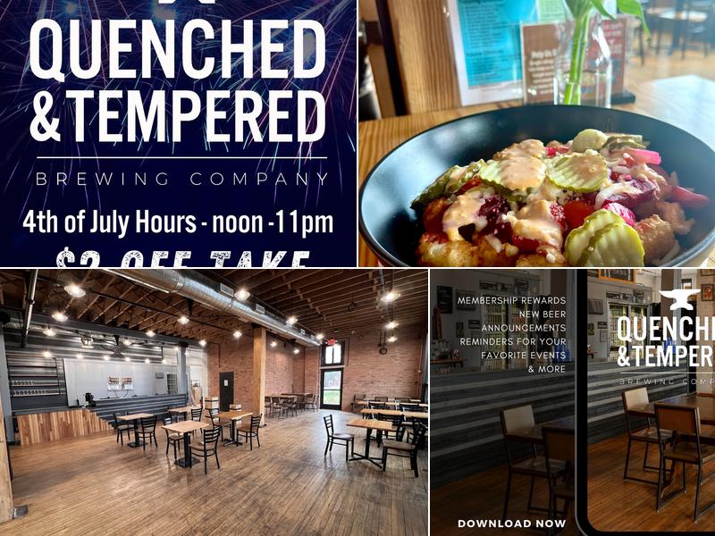 Quenched & Tempered Brewing Co. Taproom 1210 Jackson St, Toledo