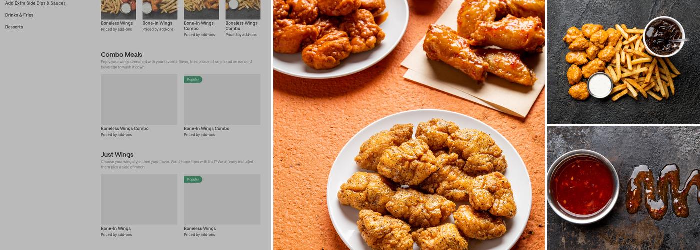 It's Just Wings Menu