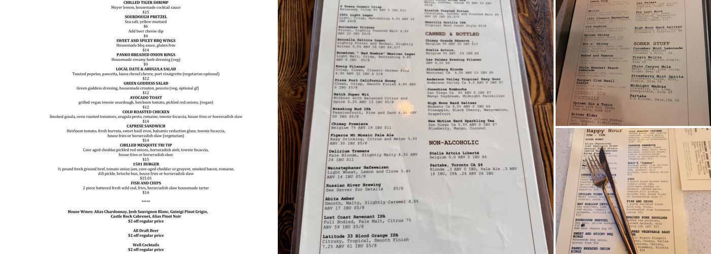 1501 Uptown gastropub Menu