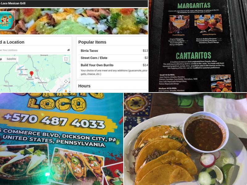 Burrito loco cantina & grill Menu
