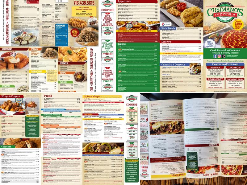 Cusimano's Pizzeria Menu