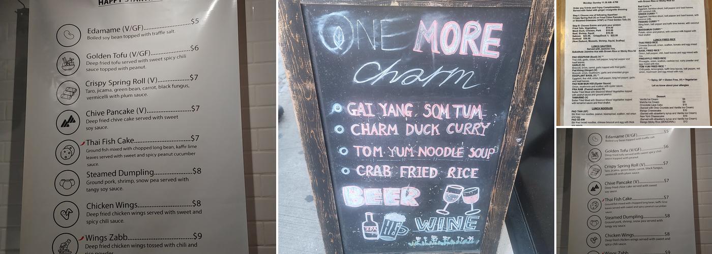 One More Charm Thai Restaurant Menu