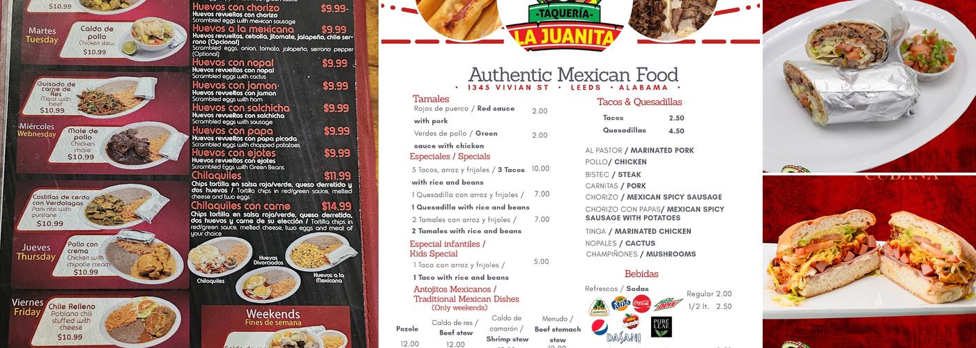 La Juanita Menu