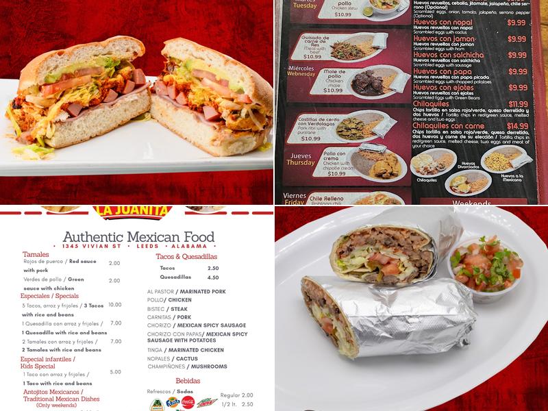 La Juanita Menu