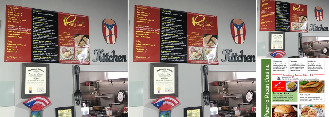 Rauls Latin Kitchen Menu