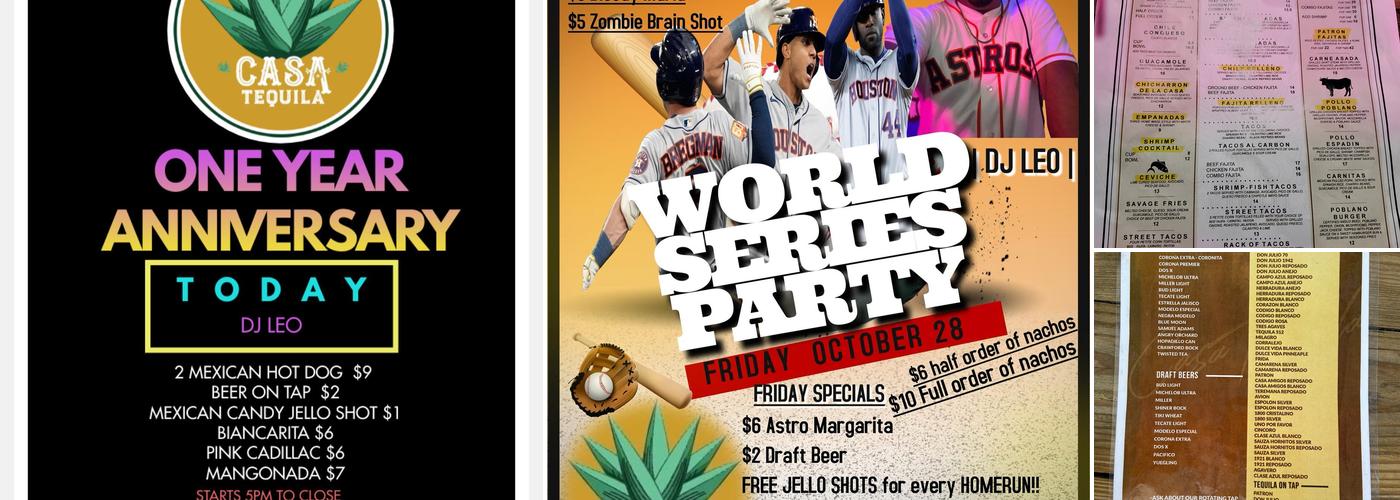 Casa Tequila Tex Mex & Bar Menu