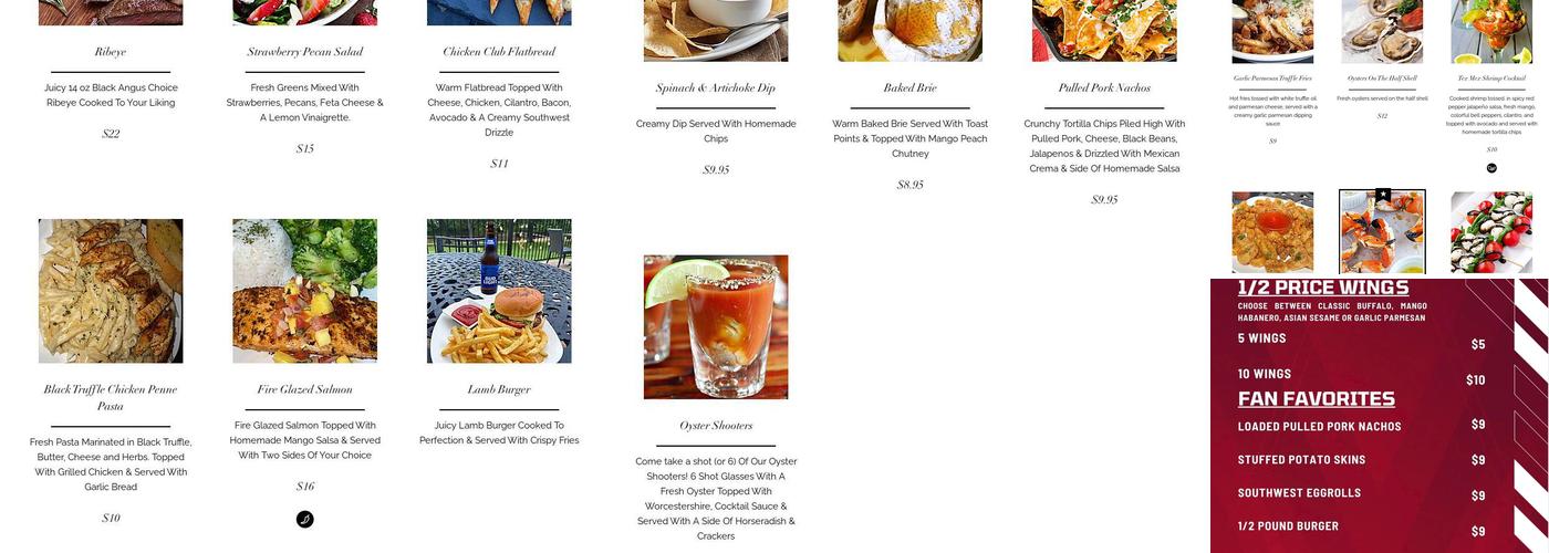 VanBrocklins Bistro Menu