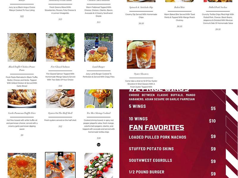 VanBrocklins Bistro Menu