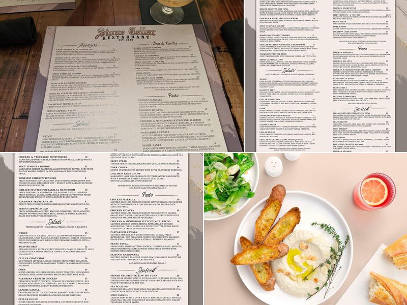 Stone Cellar Menu