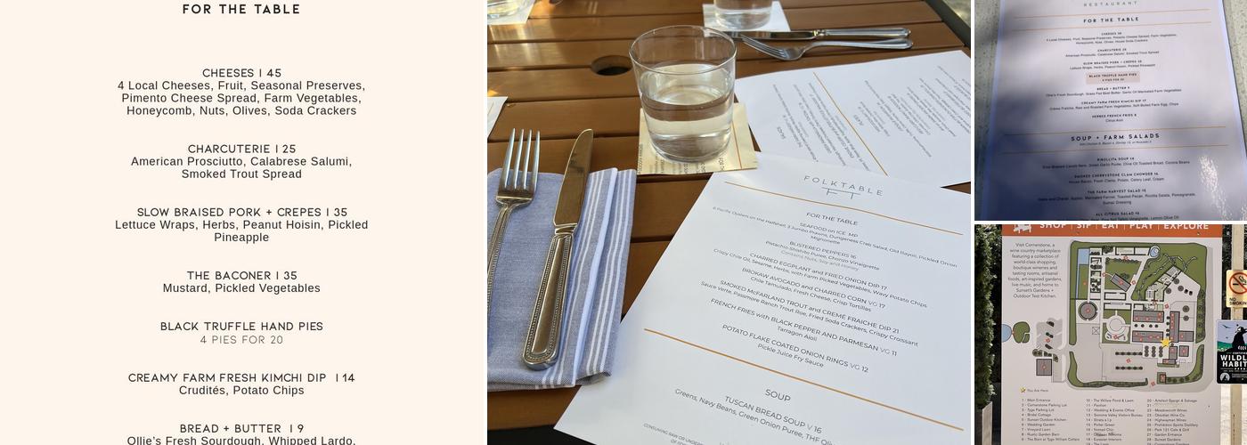 FolkTable Restaurant Menu