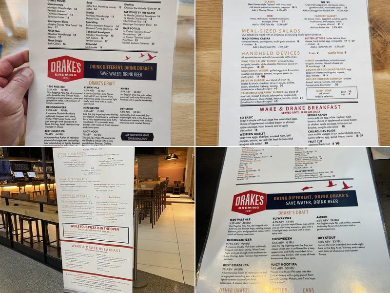 Drake's Flyaway Menu