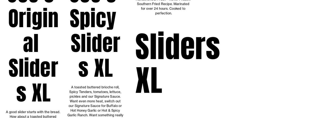 Uncle Joe's Chicken Shack Menu