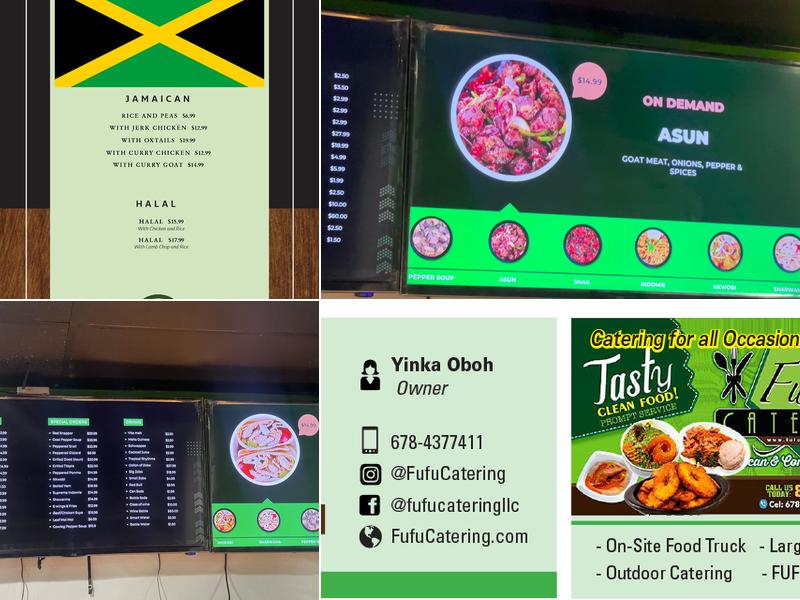 Fufu Catering Kitchen and Grill Menu