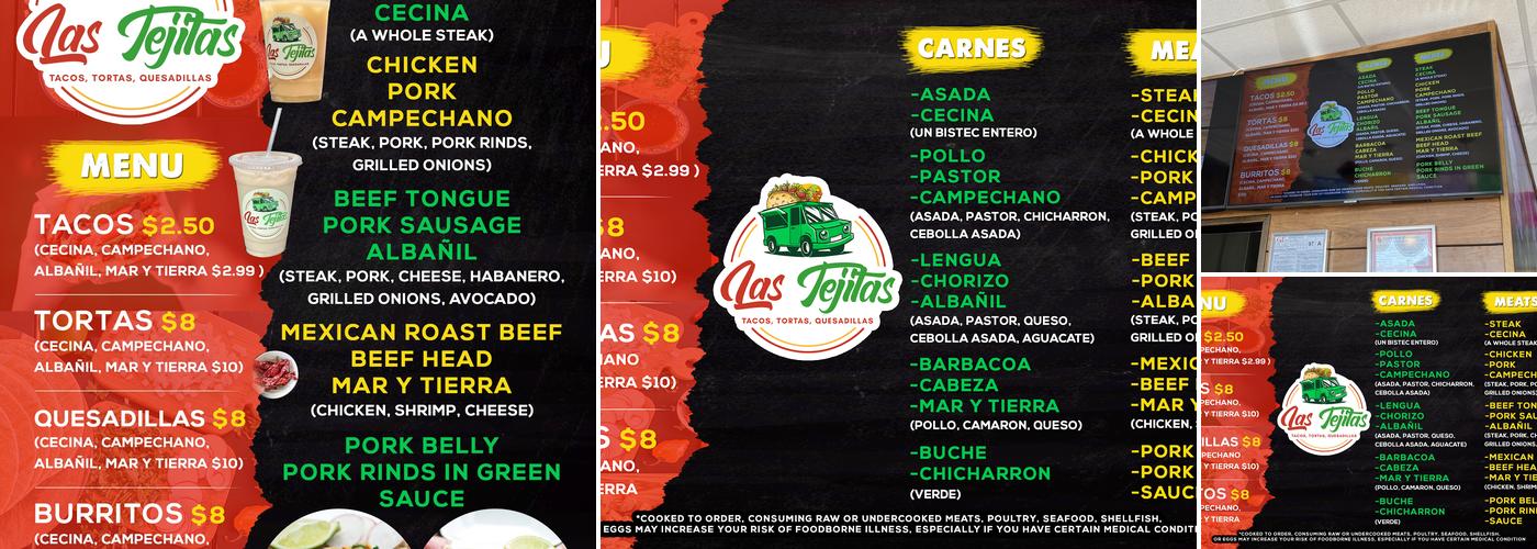 Las Tejitas Menu