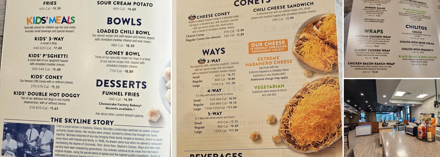 Skyline Chili Menu