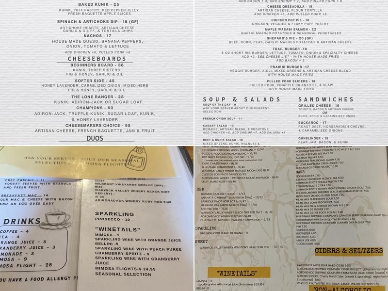 Nettle Meadow at The Hitching Post Menu