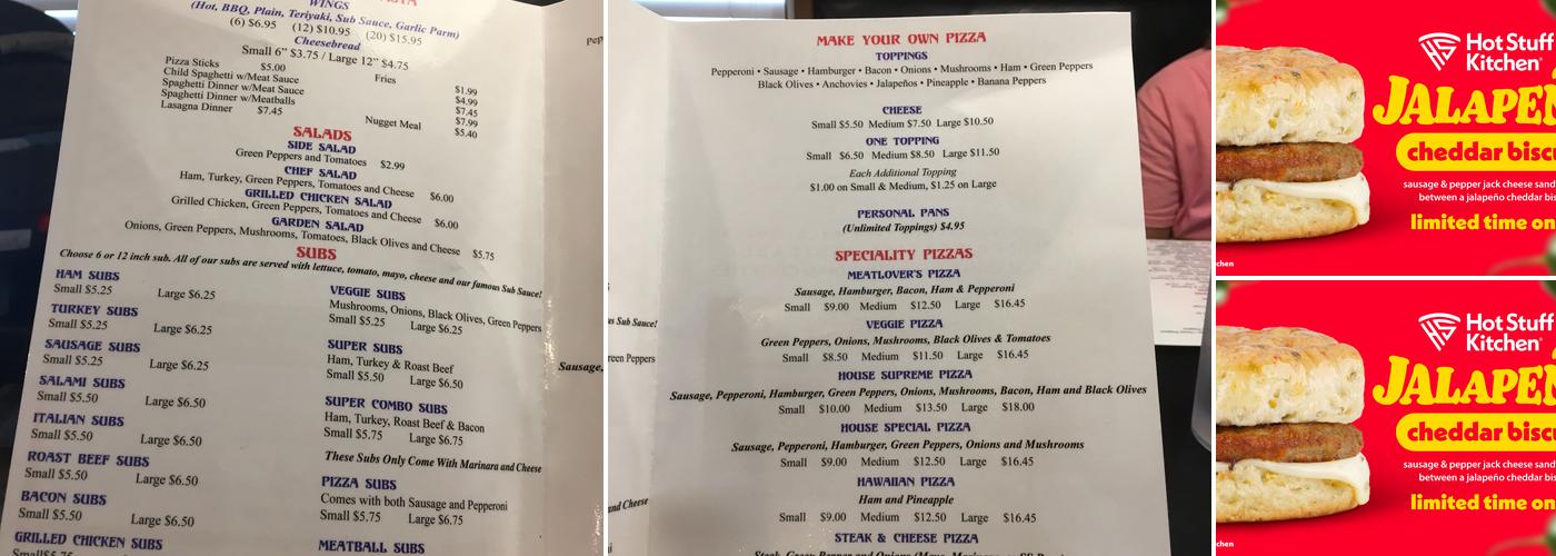 Hot Stuff Pizza Menu