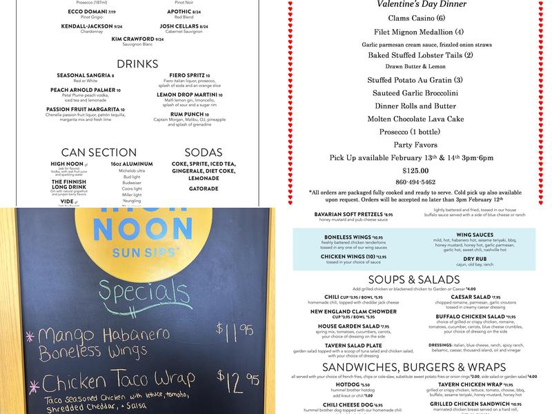 Tavern At The Meadows Menu