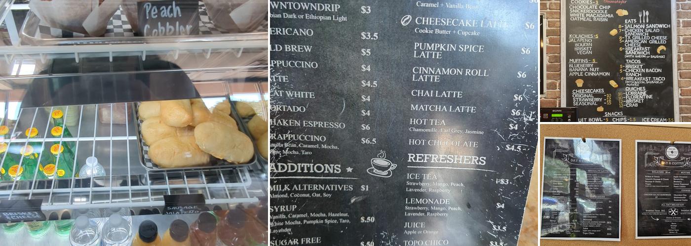 Day 6 Coffee Co. Menu