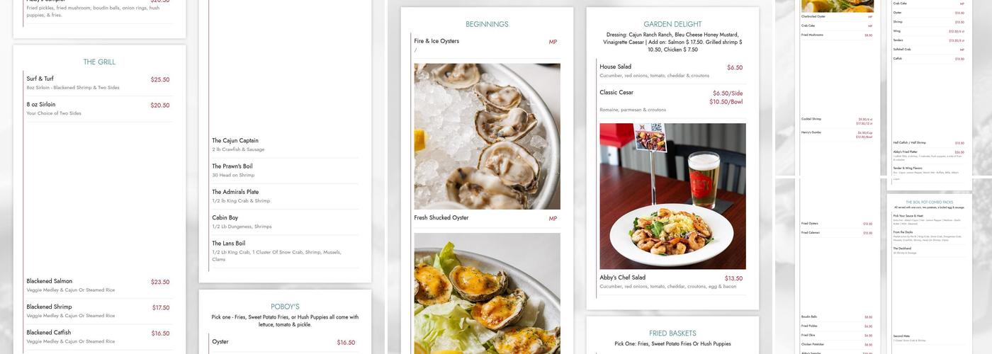 Abby's Crab Shack - Cedar Park Menu