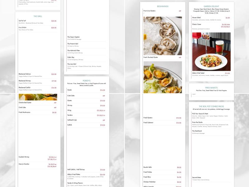 Abby's Crab Shack - Cedar Park Menu