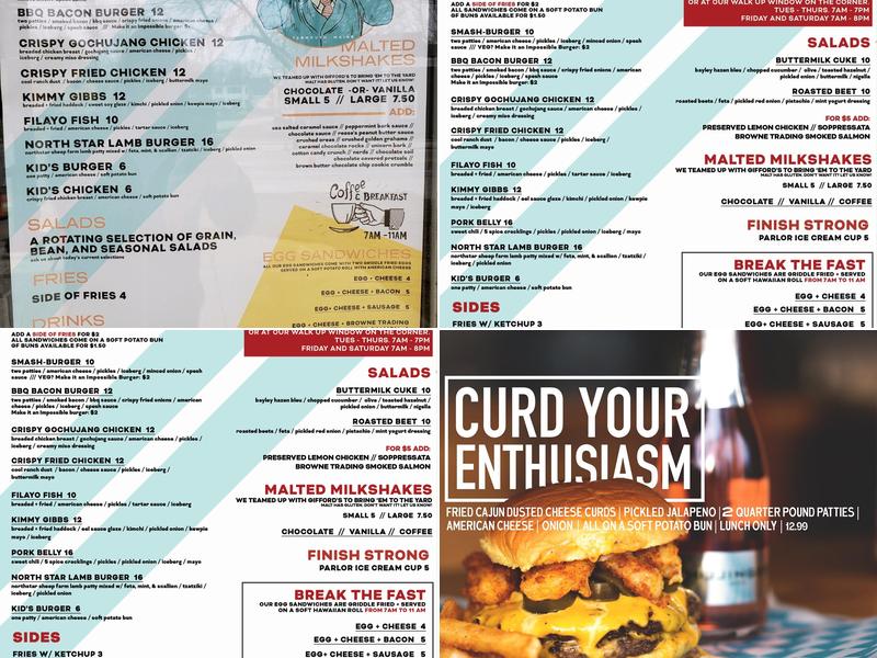 Thoroughfare Menu
