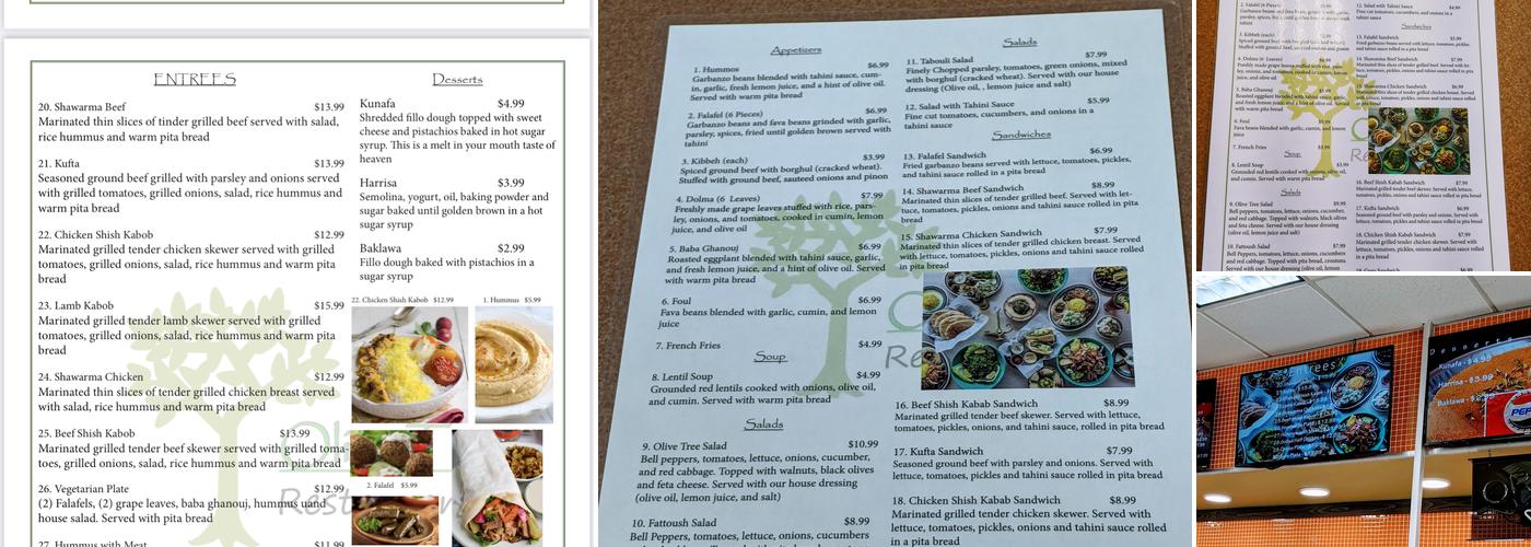 Olive Tree Restaurant Menu