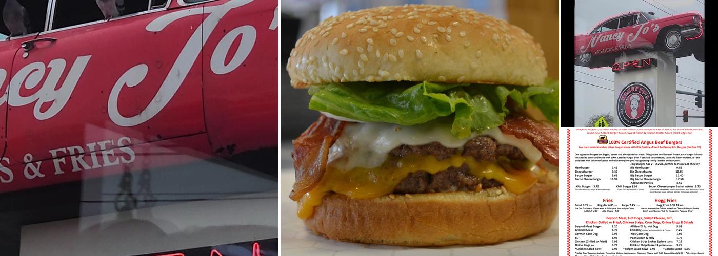 Nancy Jo’s Burgers and Fries Menu