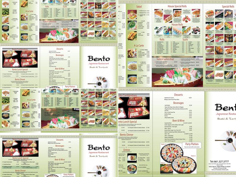 Bento Sushi Menu