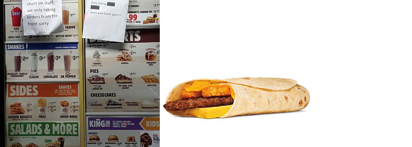 Burger king Menu