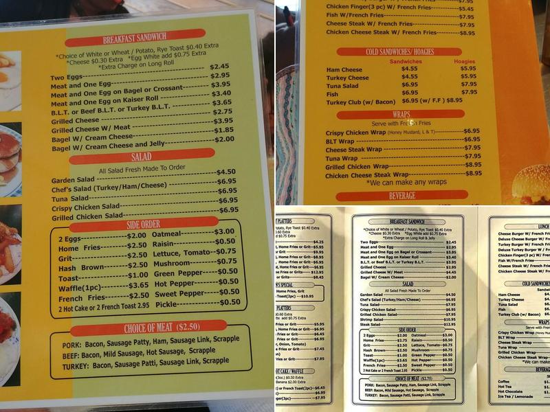 B&B Breakfast and Lunch Menu