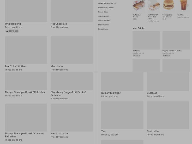 Dunkin' Menu