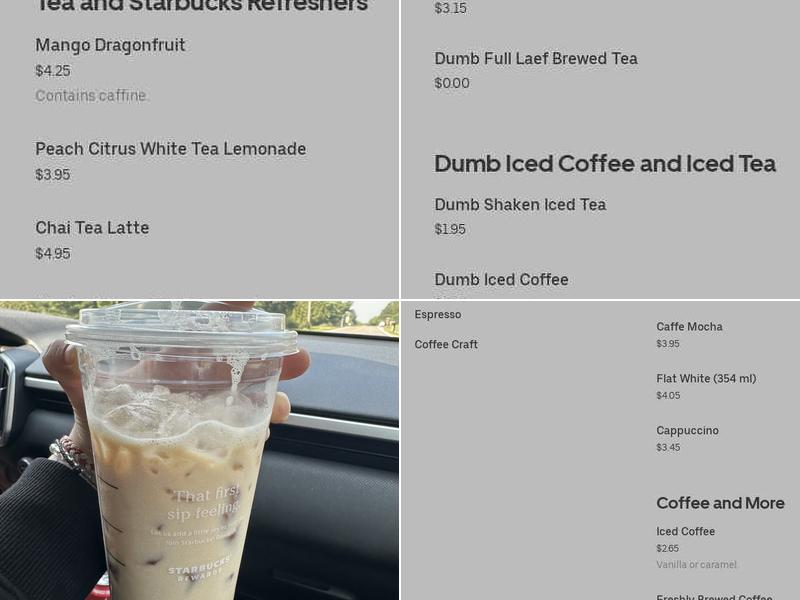 Starbucks Menu