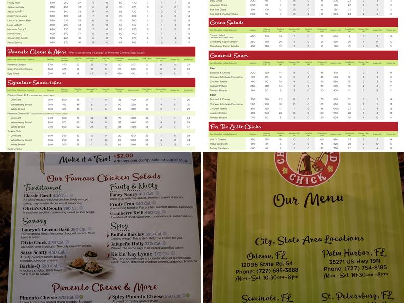 Chicken Salad Chick Menu