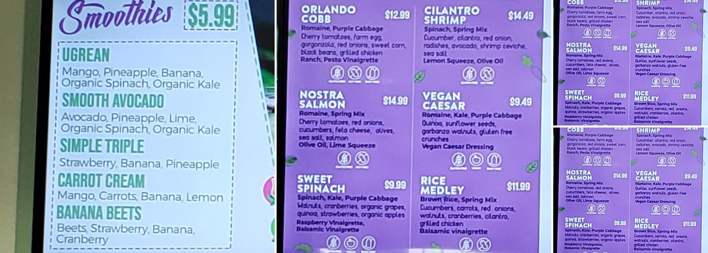 UGREAN Menu
