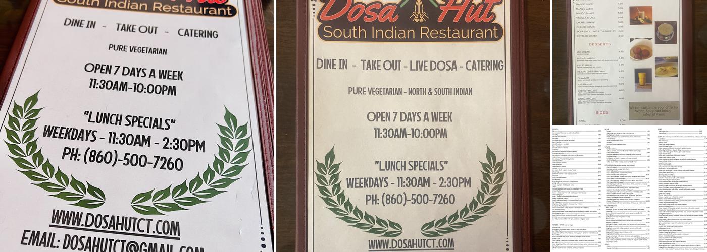 Dosa Hut Menu