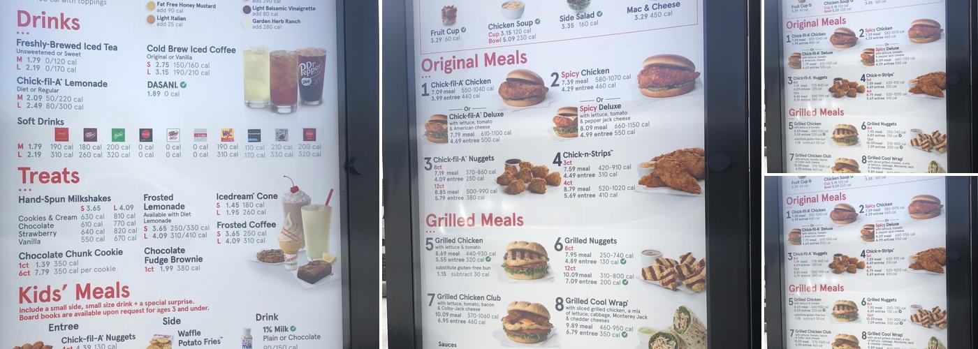 Chick-fil-A Menu