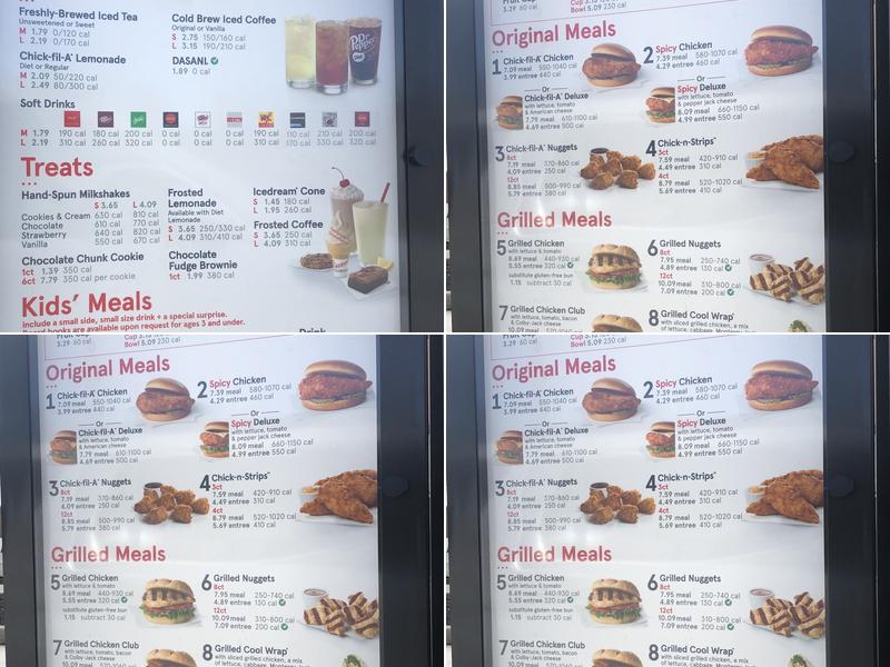 Chick-fil-A Menu