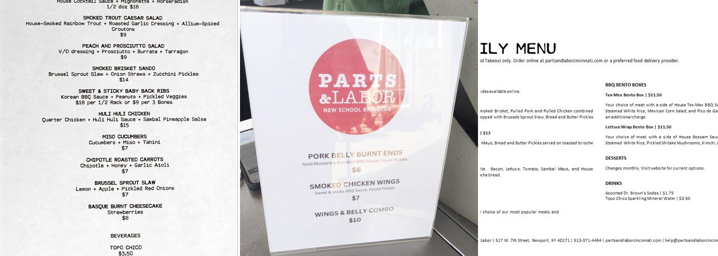 Incubator Kitchen Collective Menu