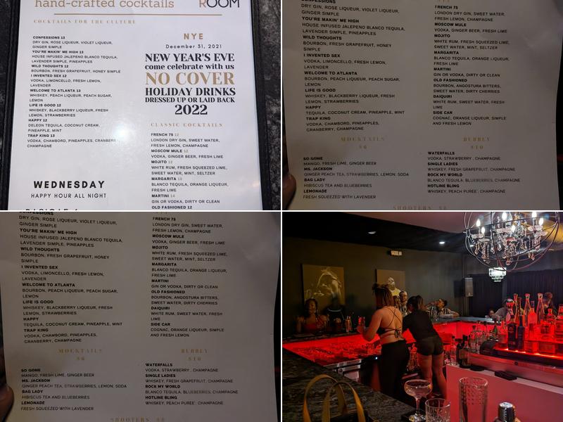 The Boom Boom Room Menu