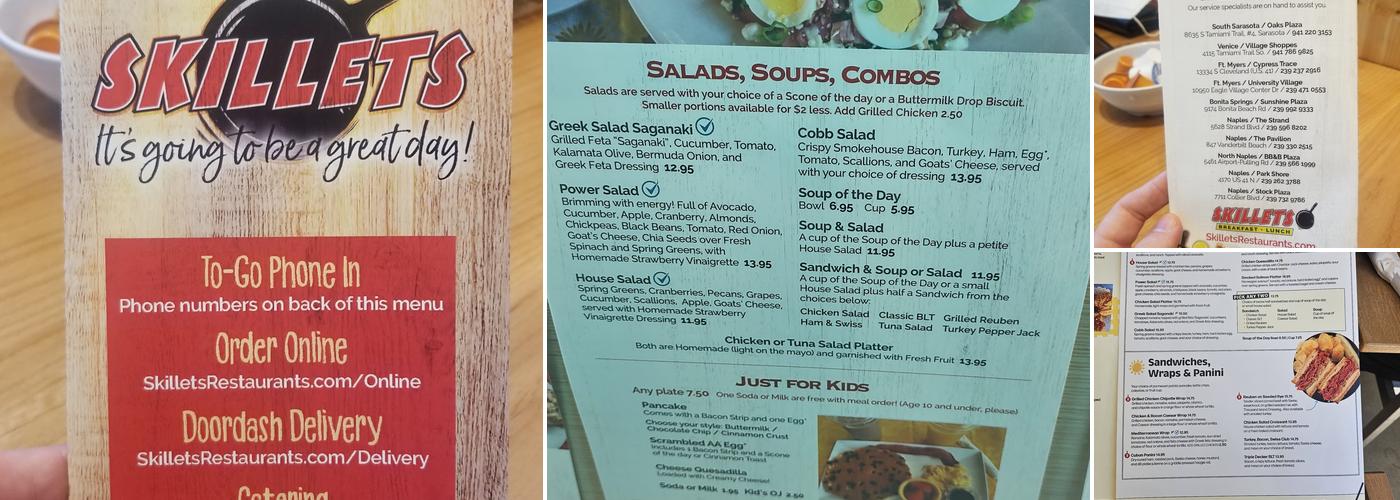 Skillets - Sarasota - Oaks Plaza Menu